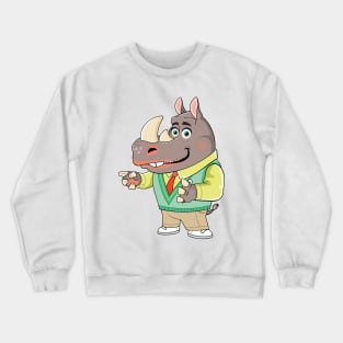 Goofy Daddy Rhino Kids T-Shirt Crewneck Sweatshirt